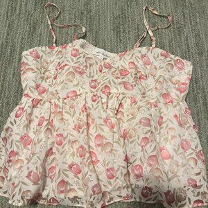 Free the Roses Babydoll Top M